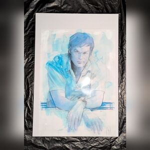 Tula Lotay Dexter (Michael C Hall) Original Art Watercolor 11.75 x 16.63 in
